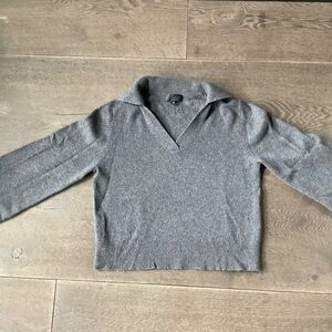 Nili Lotan charcoal grey polo sweater